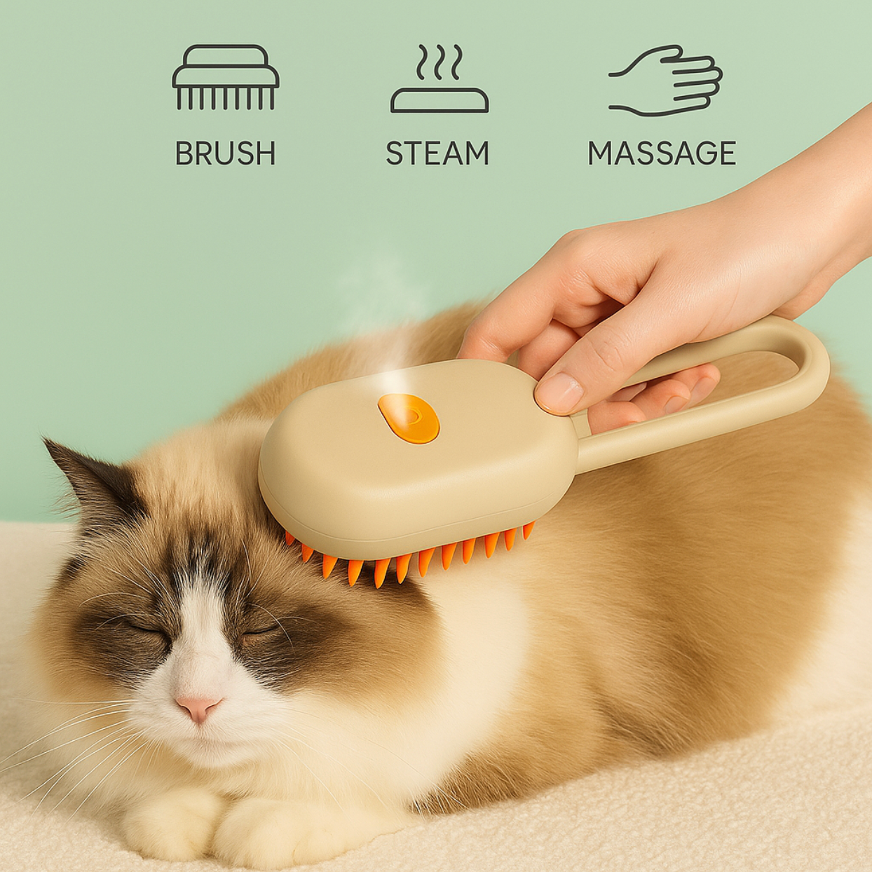 Brizae - SteamClean Pet Brush