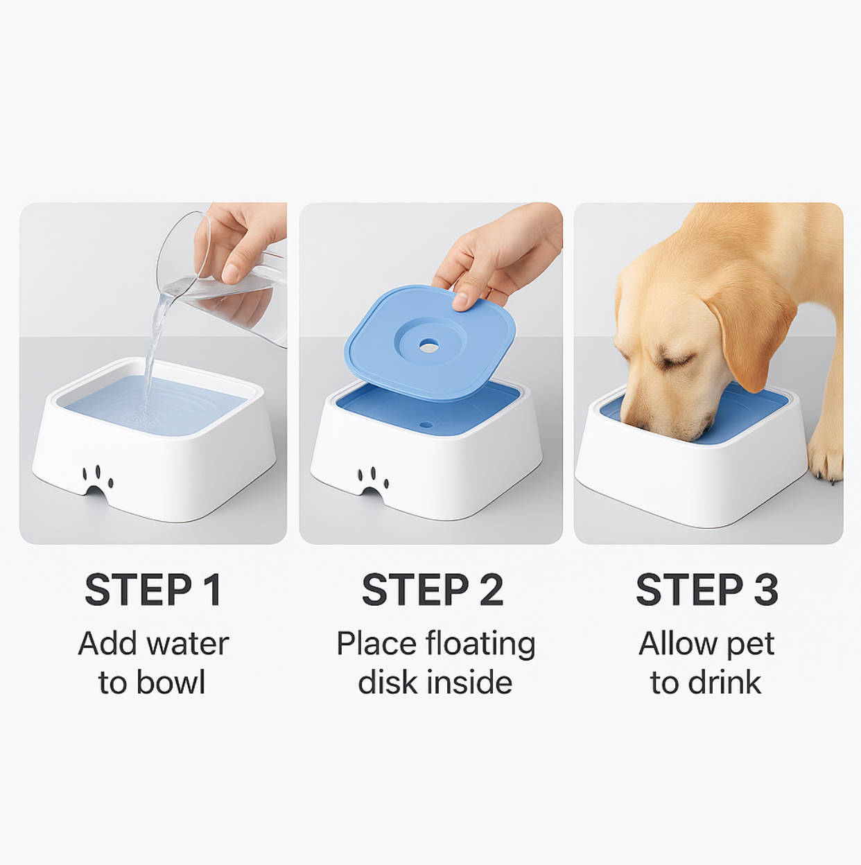 Brizae - SipSafe Water Bowl (Blue)